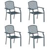 vidaXL Sodo Kėdė 4 pcs Antracitas 56 x 65 x 89 cm Plienas
