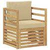 vidaXL Lauko sofa Poliesteris Balta