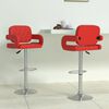 vidaXL Baro taburetės, 2vnt., raudonos, dirbtinė oda
