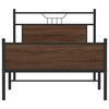 vidaXL Lovos rėmas be čiužinio, dūminis, 100x200cm, apdirbta mediena