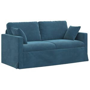 vidaXL Sofa Mėlyna 158 x 78 x 80 cm Aksomas