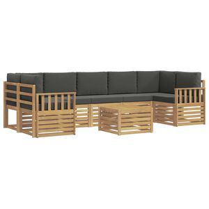 vidaXL Lauko sofos komplektas 8 vnt. Balta ir antracito Poliesteris