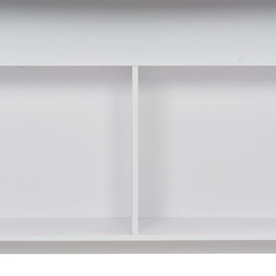 vidaXL Baro stalas su 2 stalviršiais, baltos sp., 130x40x120cm