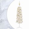 vidaXL Dirbtinė siaura kalėdinė eglutė su žaisliuku 120 cm 150 LED