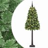 vidaXL Dirbtinė eglutė su lankstomomis &scaron;akomis ir bumbulais 120 cm