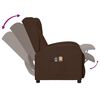 vidaXL Elektrinis atlošiamas masažinis krėslas, rudas, dirbtinė oda
