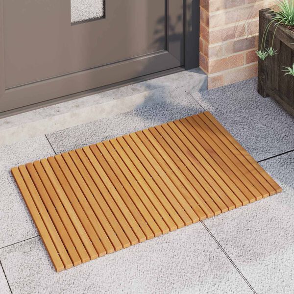 vidaXL Badematte Paprastas Ruda 80 x 50 cm Medis