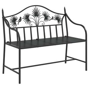 vidaXL Sodo suolas Juoda 104 x 52,5 x 89 cm Plienas