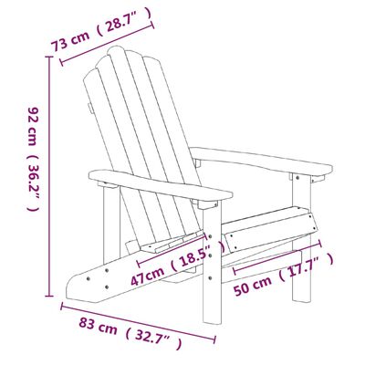 vidaXL Sodo Adirondack kėdės, 2vnt., antracito spalvos, HDPE
