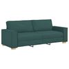 vidaXL Sofa 3 pcs Tamsiai žalia 220 x 80 x 84 cm Lino mi&scaron;inio audinys