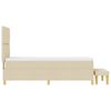 vidaXL Kiemas lova su čiužiniu Kreminė 80 x 200 cm audinys