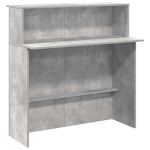 vidaXL Registratūra, betono pilkas, 100x50x103,5 cm, apdirbta mediena
