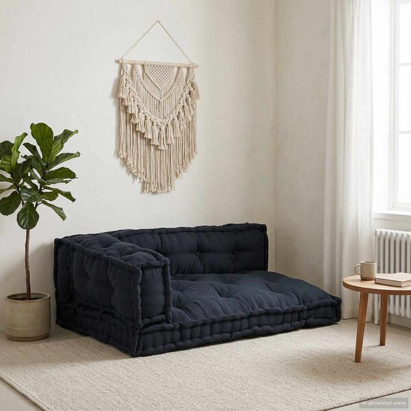 vidaXL &Scaron;iuolaikinis sofos pagalvėlė 3 pcs Antracito 120 x 80 x 38 cm