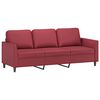 vidaXL Trivietė sofa, raudonojo vyno spalvos, 180cm, dirbtinė oda