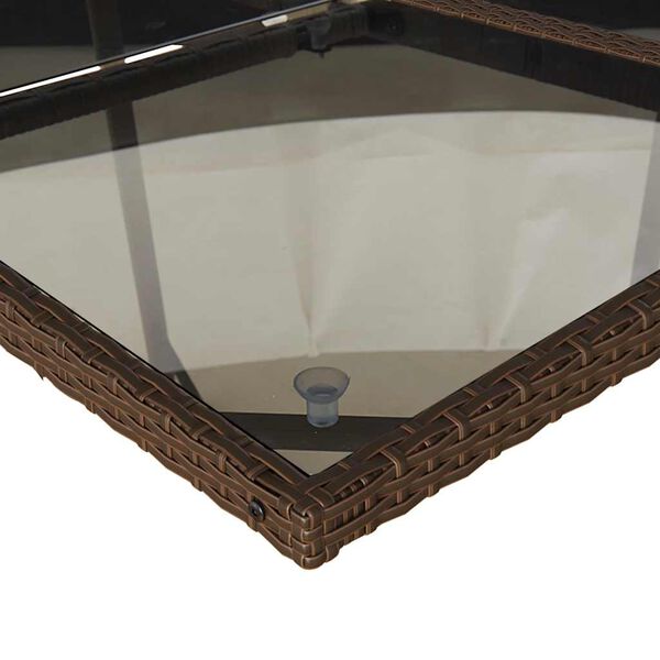 vidaXL Sodo komplektas su pagalvėlėmis, 9 dalių, rudas, poliratanas