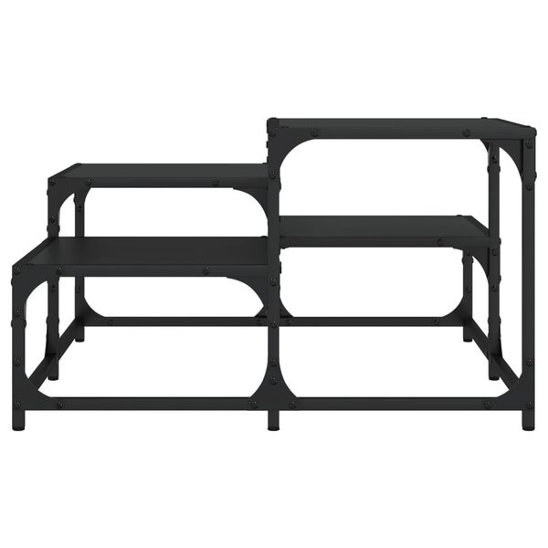 vidaXL Kavos staliukas, juodos spalvos, 68x68x40cm, apdirbta mediena