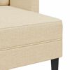 vidaXL 2-vietė sofa su L formos kreminiu 125 cm audiniu