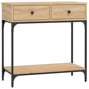 vidaXL Kavos staliukas, sonoma ąžuolo, 75x34,5x75cm, apdirbta mediena