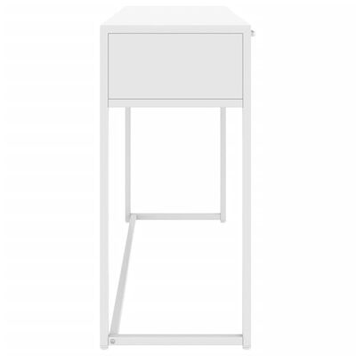 vidaXL Konsolinis staliukas, baltos spalvos, 106x35x75cm, plienas