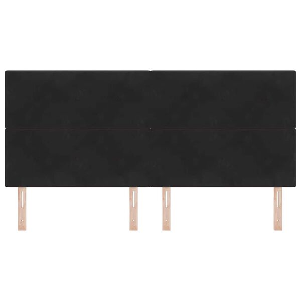 vidaXL Galvūgalis su galvūgalio Juoda 200 cm Dirbtinė oda