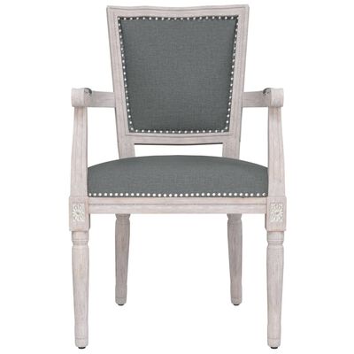 vidaXL Valgomojo kėdė, tamsiai pilkos spalvos, audinys