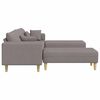 vidaXL Sofa su pagalve 3 pcs Taupe audinys