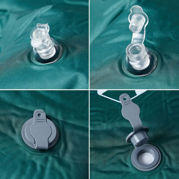 vidaXL Savaime prisipučiantis čiužinys su pagalve, žalias, vienvietis