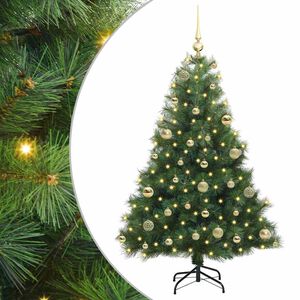 vidaXL Dirbtinė Kalėdų eglutė su 150 LED Žalia 120 cm PE ir PVC