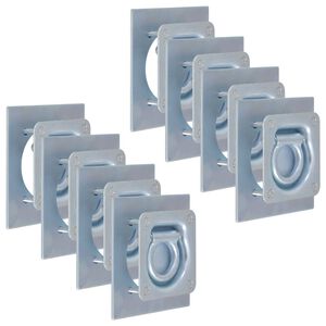 vidaXL Tvirtinimo žiedai namel. ant ratų 8vnt., cink. plienas, 2000kg