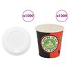 vidaXL Popieriniai kavos puodeliai su dangteliais, 1000 vnt., 120 ml, 12 uncijų
