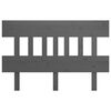 vidaXL Lovos galvūgalis, pilkas, 143,5x3x81cm, pu&scaron;ies medienos masyvas