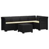vidaXL 5-vietė sodo sofa su pagalvėlėmis Rataninio i&scaron;vaizdos PP