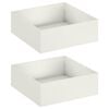 vidaXL Sodo vazonas 2 vnt. Balta 60 x 60 x 20 cm