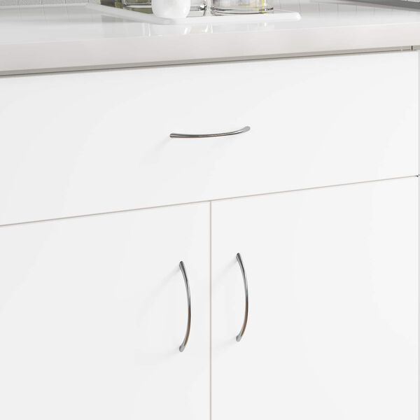 vidaXL Rankena 12 pcs Sidabro 107 x 3.6 x 23 mm Nerūdijantis Plienas