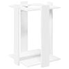 vidaXL Biliardo lazdos stovas Apdirbta mediena 42 x 43 x 60 cm Balta