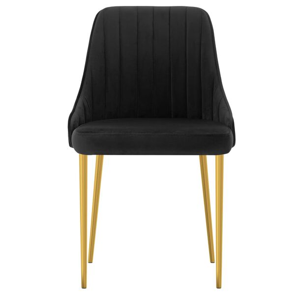 vidaXL Valgomojo kėdės, 6vnt., juodos spalvos, aksomas (3x330795)