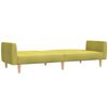 vidaXL Dvivietė sofa-lova su pakoja, žalios spalvos, audinys