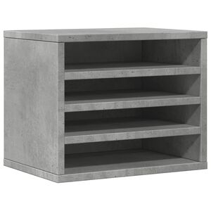 vidaXL Ra&scaron;omojo stalo lentyna, betono, 36x26x29,5cm, apdirbta mediena