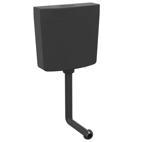 vidaXL Klozeto bakelis su vandens įleidimo anga apačioje, juodas, 3/6l