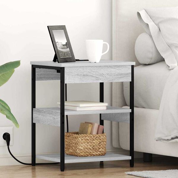 vidaXL &Scaron;alia lovos spintelė Pilkas Sonoma 41 x 31 x 51 cm