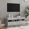 vidaXL Televizoriaus spintelė su LED ap&scaron;vietimu, pilka, 100x35x40cm