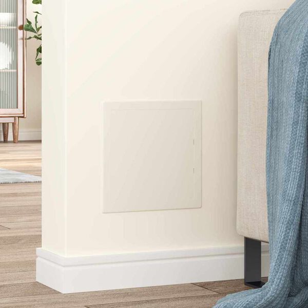 vidaXL Prieigos panelės 2 pcs Balta 20 x 20 cm ABS plastikas