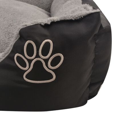 vidaXL Šuns guolis su minkšta pagalvėle, dydis S, juodas