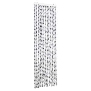 vidaXL Užuolaida nuo vabzdžių, &scaron;viesi/tamsi pilka, 56x185cm, &scaron;enilis
