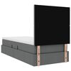 vidaXL Lova su daiktų laikymo vieta ir LED Tamsiai pilka 90 x 200 cm