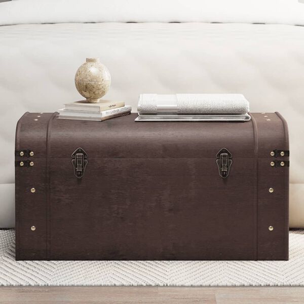 vidaXL Lobių skrynia su skląsčiais, ruda, 79,5x39,5x39,5cm, fanera