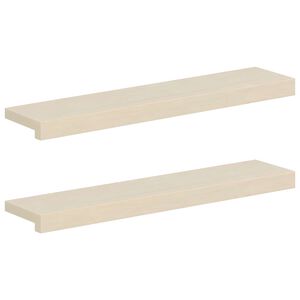 vidaXL Langų palangės 2 vnt. Balta 70 x 15 x 2 cm Kietas ąžuolo medis