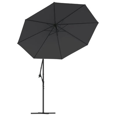 vidaXL Pakaitinis audinys gembiniam skėčiui, juodos spalvos, 300cm