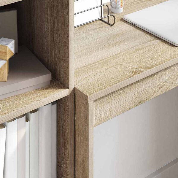 vidaXL Stalas su stalčių 2 pcs Sonoma ąžuolas