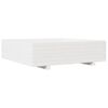 vidaXL Sodo lovelis, baltas, 90x90x26,5cm, pu&scaron;ies medienos masyvas